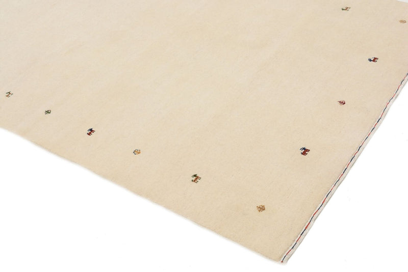 Tappeto corsia Tappeto Gabbeh - Loribaft Indus - 334 x 128 cm - crema