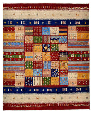 Tappeto Gabbeh - Loribaft Indus - 251 x 207 cm - multicolore