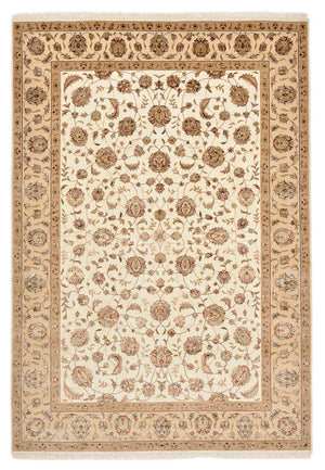 Tappeto orientale - Tabriz - 241 x 167 cm - beige chiaro