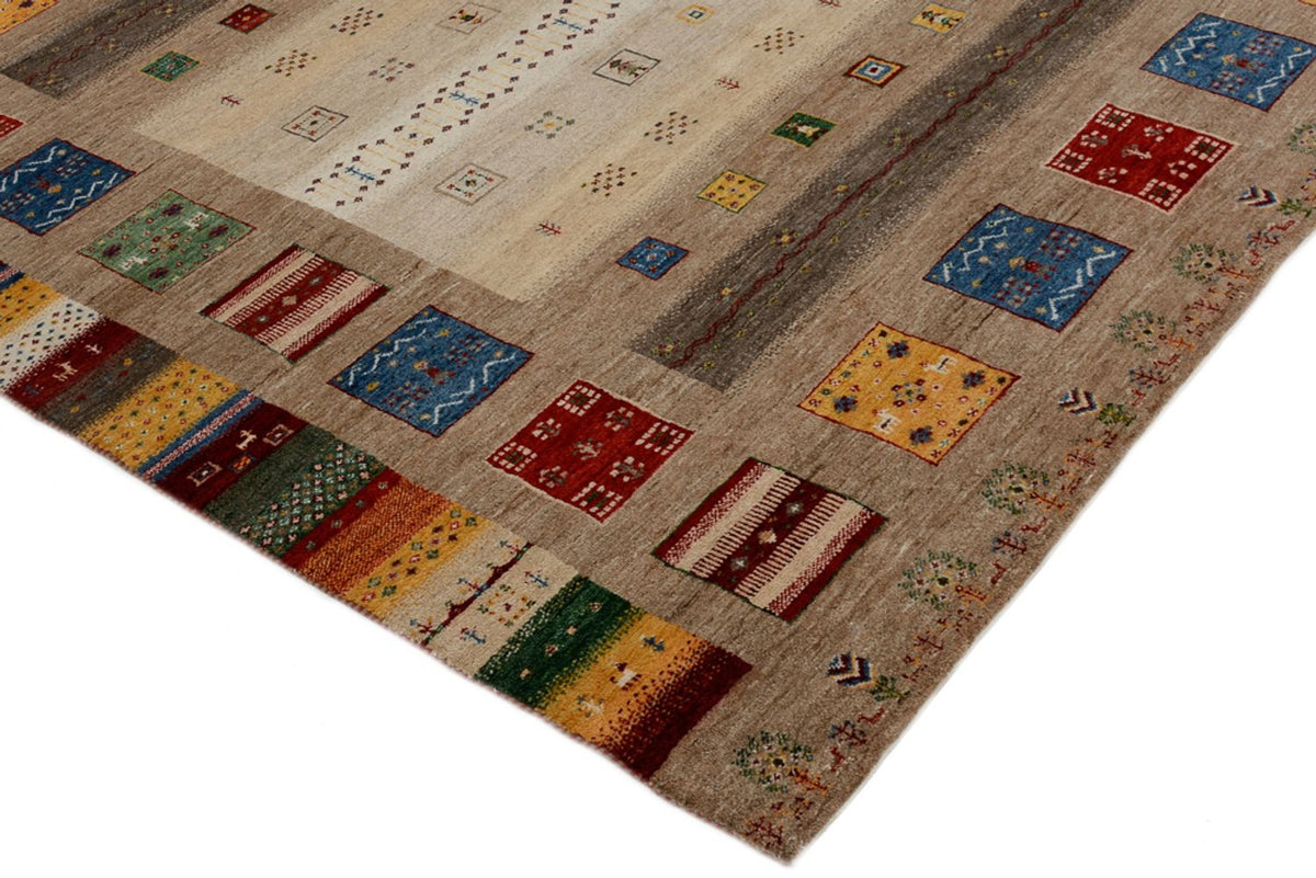 Tappeto Gabbeh - Loribaft Indus quadrato  - 203 x 201 cm - multicolore