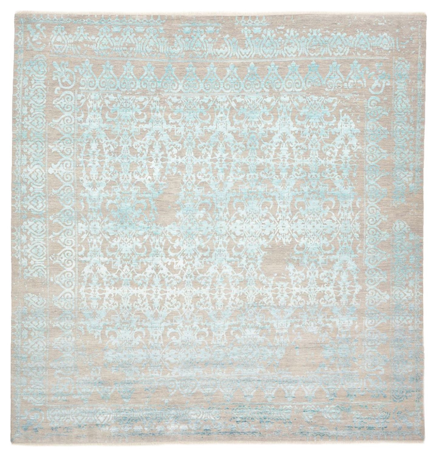 Tappeto di design quadrato  - 309 x 301 cm - blu chiaro