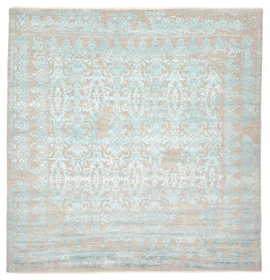 Tappeto di design quadrato  - 309 x 301 cm - blu chiaro