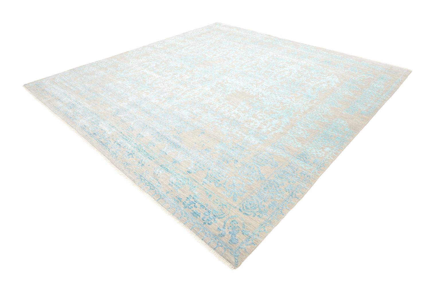Tappeto di design quadrato  - 309 x 301 cm - blu chiaro
