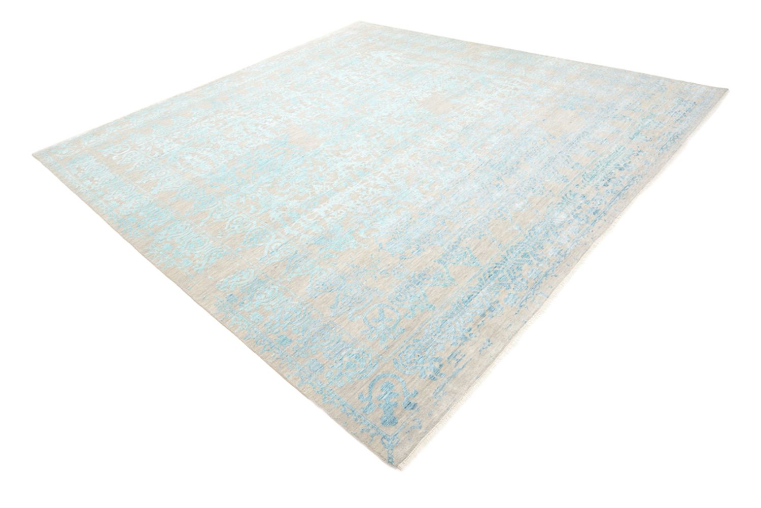 Tappeto di design quadrato  - 309 x 301 cm - blu chiaro