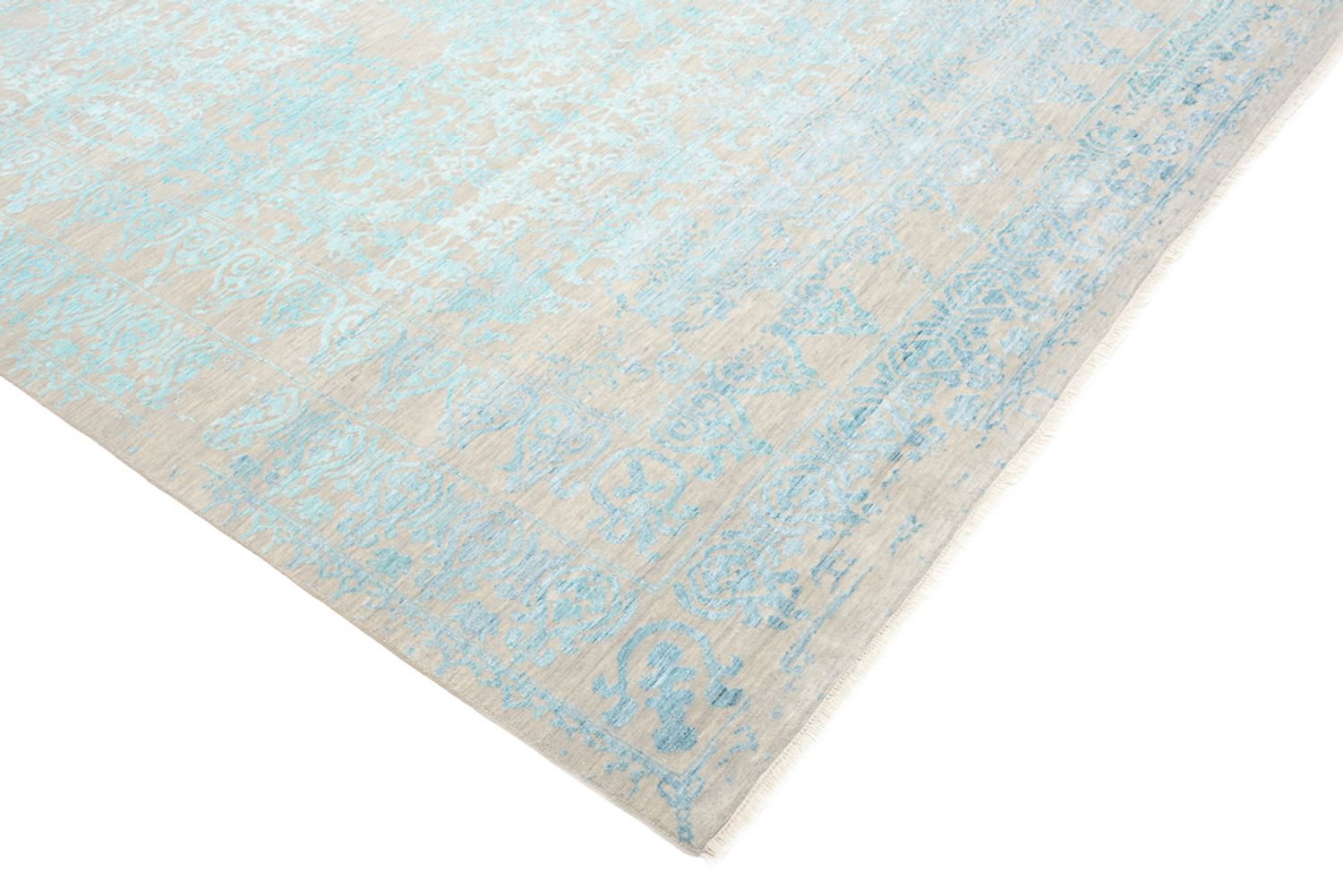 Tappeto di design quadrato  - 309 x 301 cm - blu chiaro