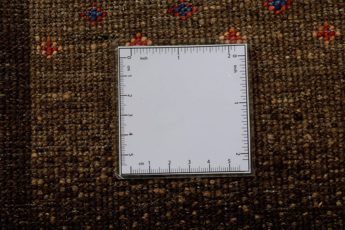 Tappeto corsia Tappeto Gabbeh - Loribaft Indus - 306 x 80 cm - beige scuro