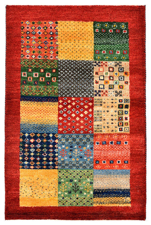 Tappeto Gabbeh - Loribaft Indus - 89 x 64 cm - multicolore