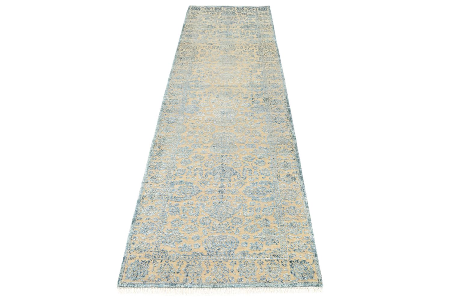 Tappeto corsia Tappeto di design - 291 x 79 cm - blu chiaro