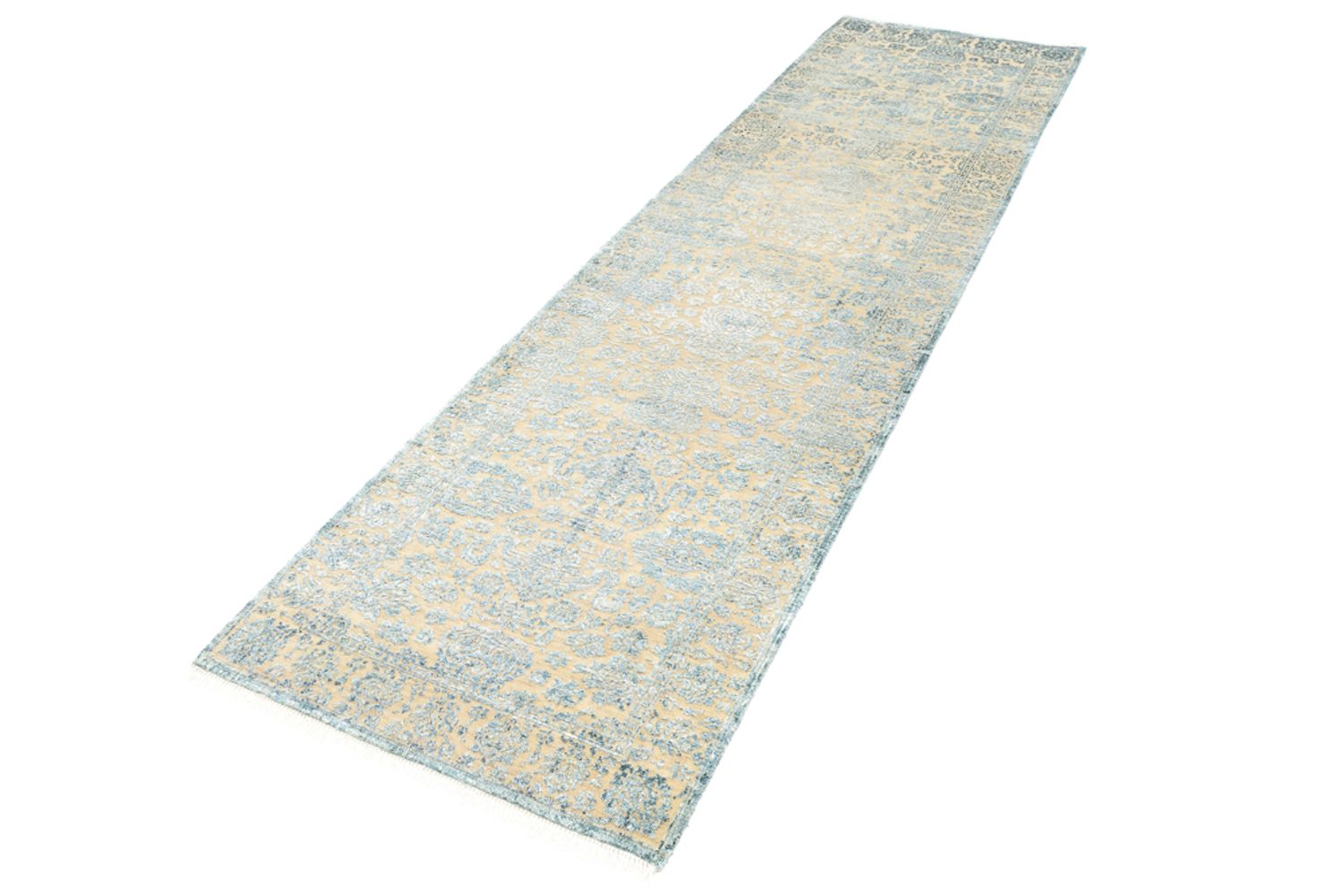 Tappeto corsia Tappeto di design - 291 x 79 cm - blu chiaro
