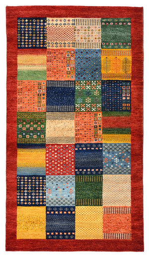 Tappeto Gabbeh - Loribaft Indus - 162 x 91 cm - multicolore