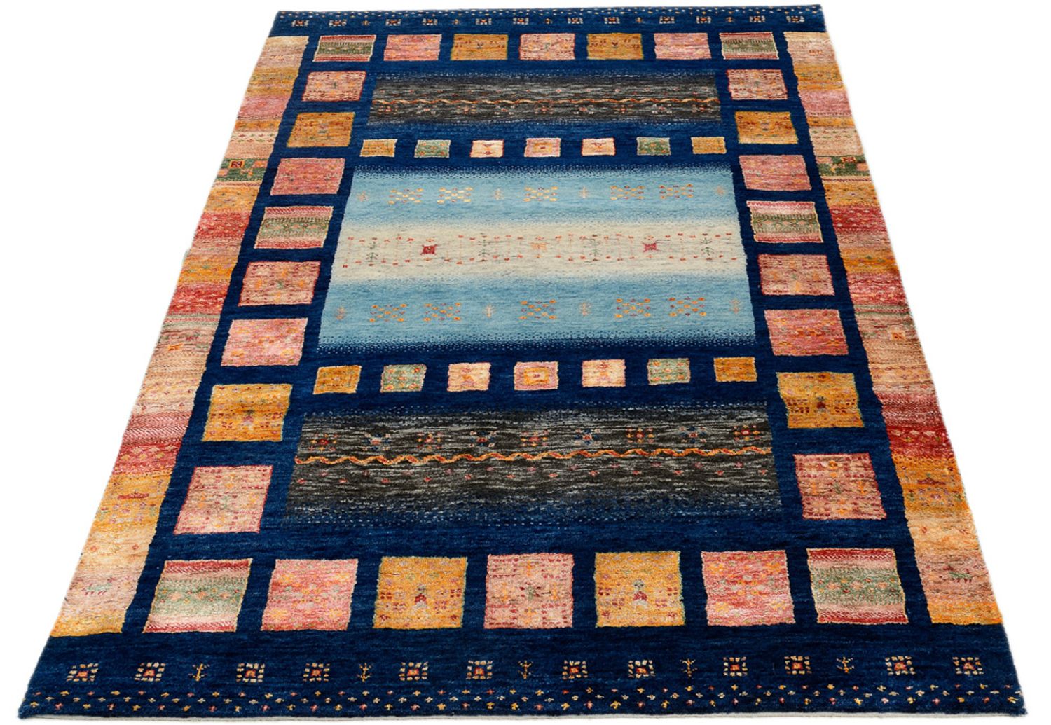 Tappeto Gabbeh - Loribaft Indus - 187 x 125 cm - multicolore