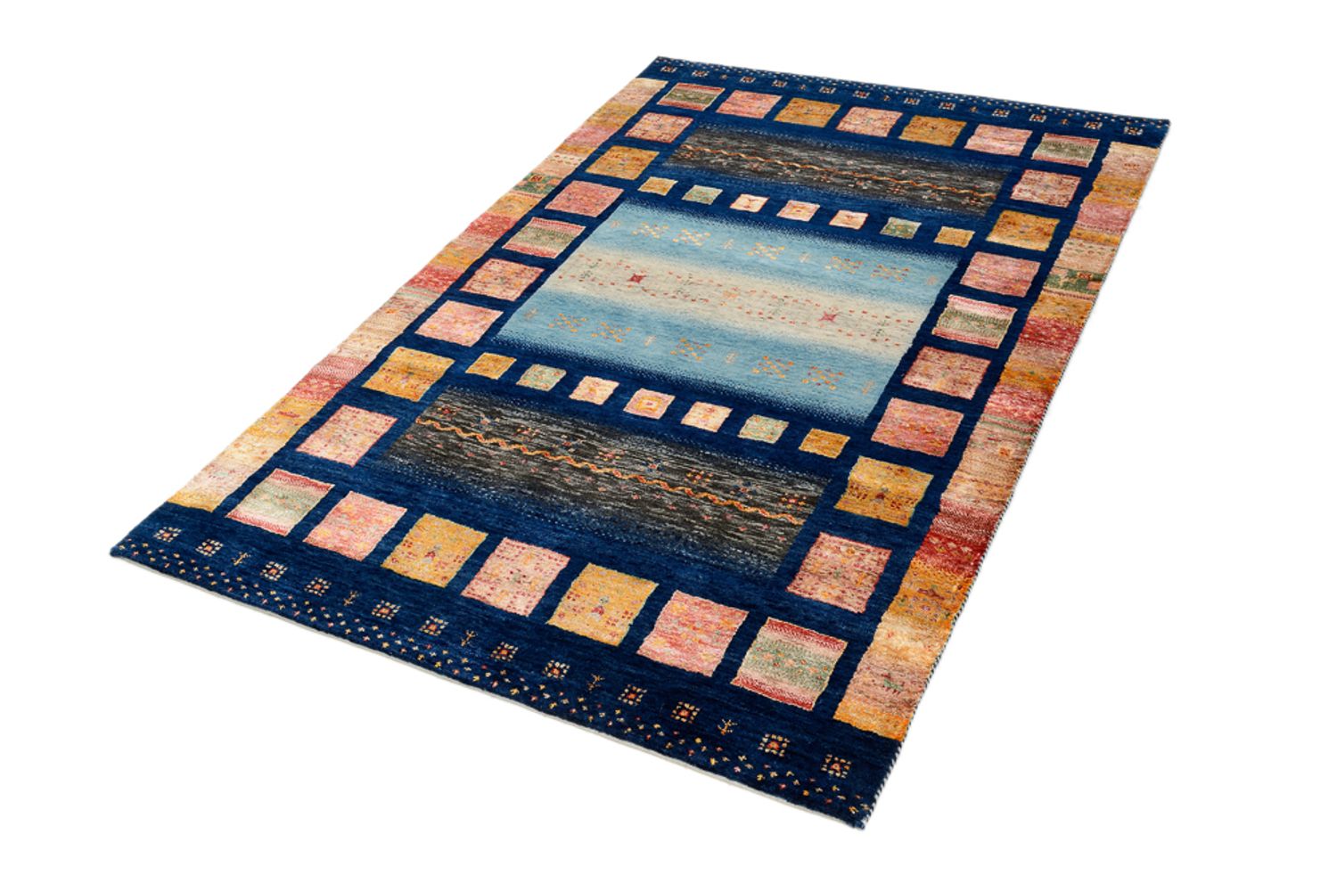 Tappeto Gabbeh - Loribaft Indus - 187 x 125 cm - multicolore