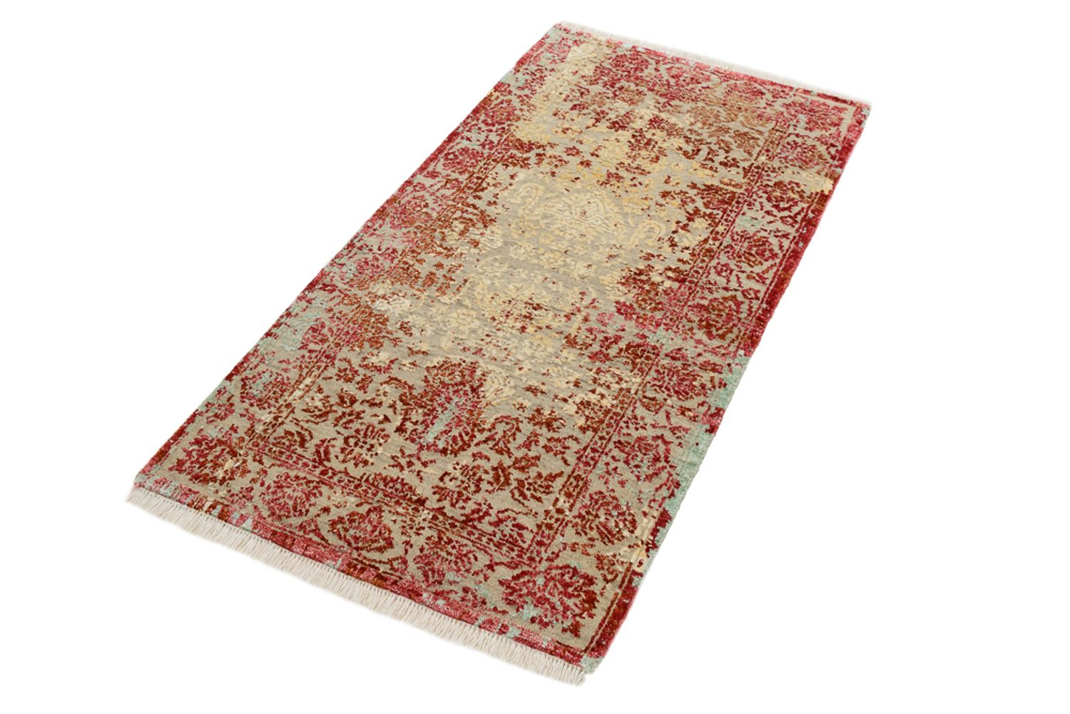 Tappeto di design - 134 x 71 cm - rosso chiaro