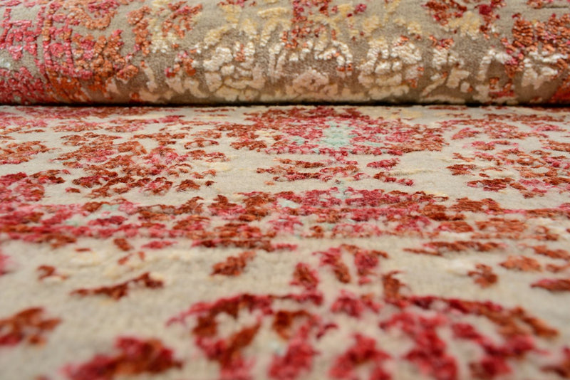 Tappeto di design - 134 x 71 cm - rosso chiaro