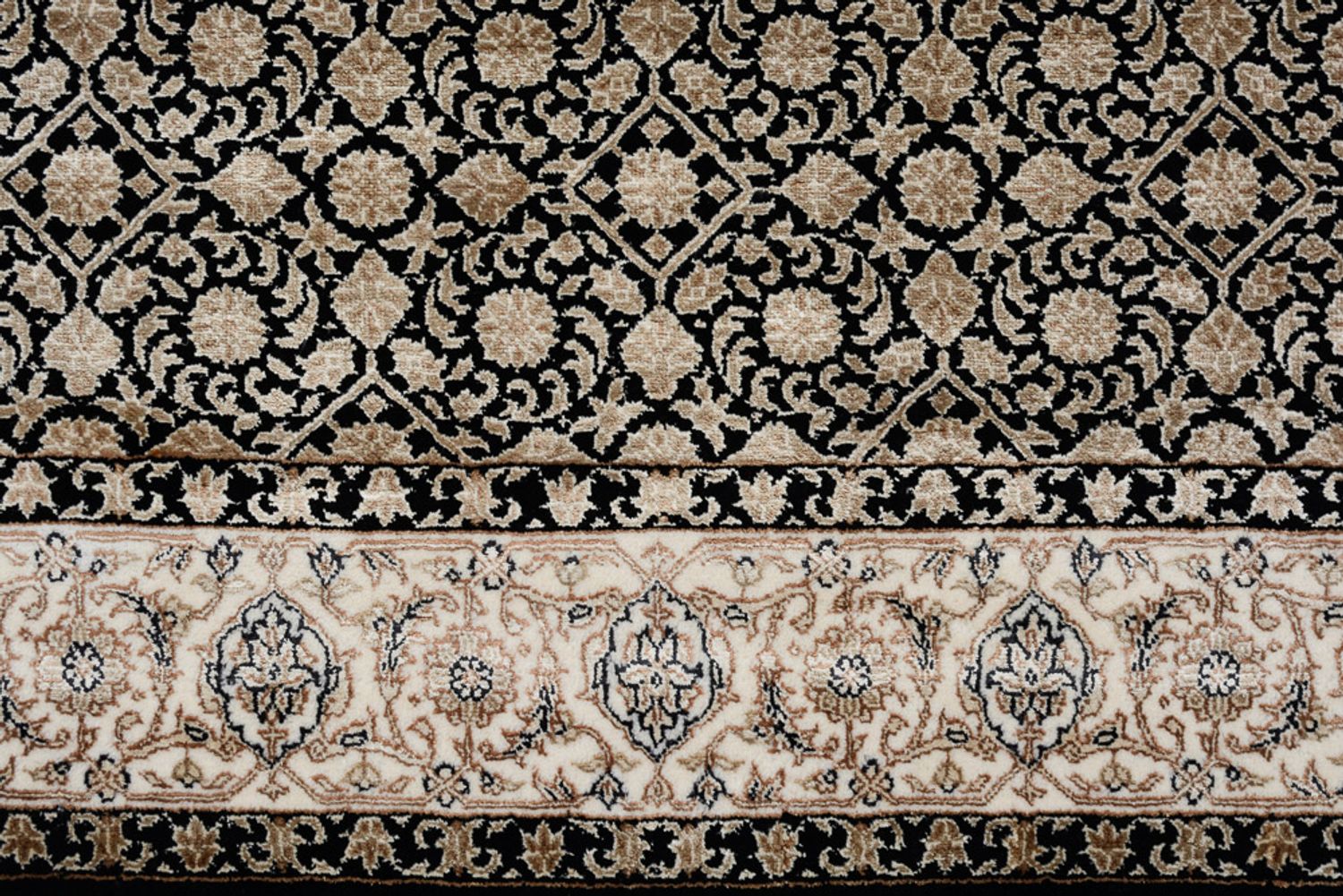 Tappeto orientale - Bidjar - Indo - 203 x 144 cm - beige scuro