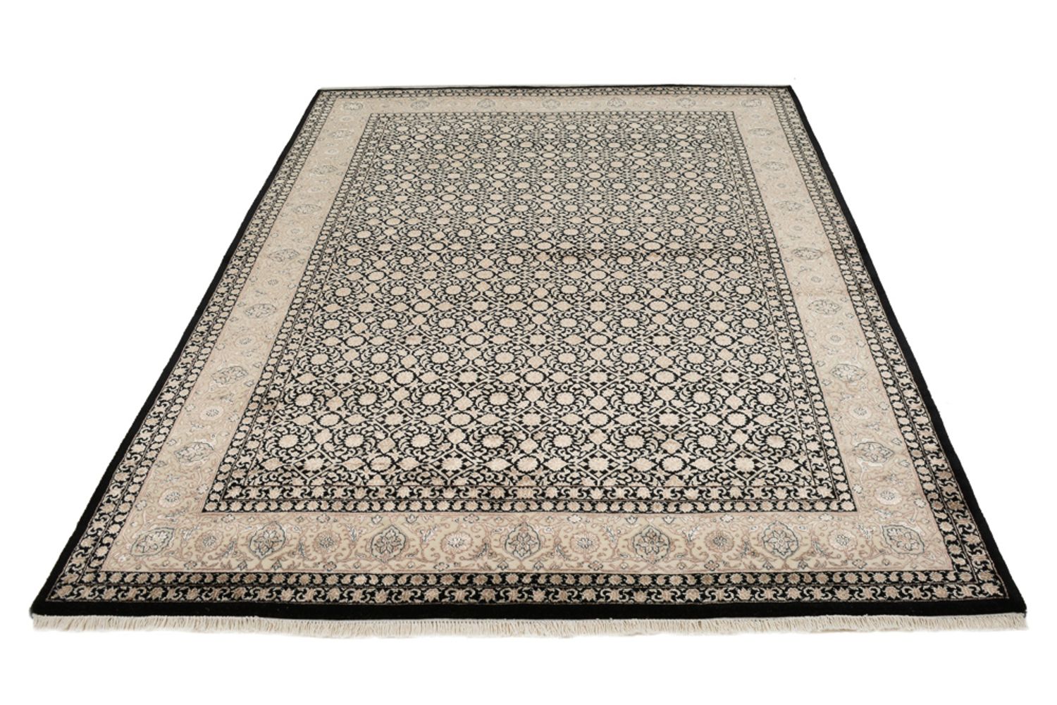 Tappeto orientale - Bidjar - Indo - 203 x 144 cm - beige scuro