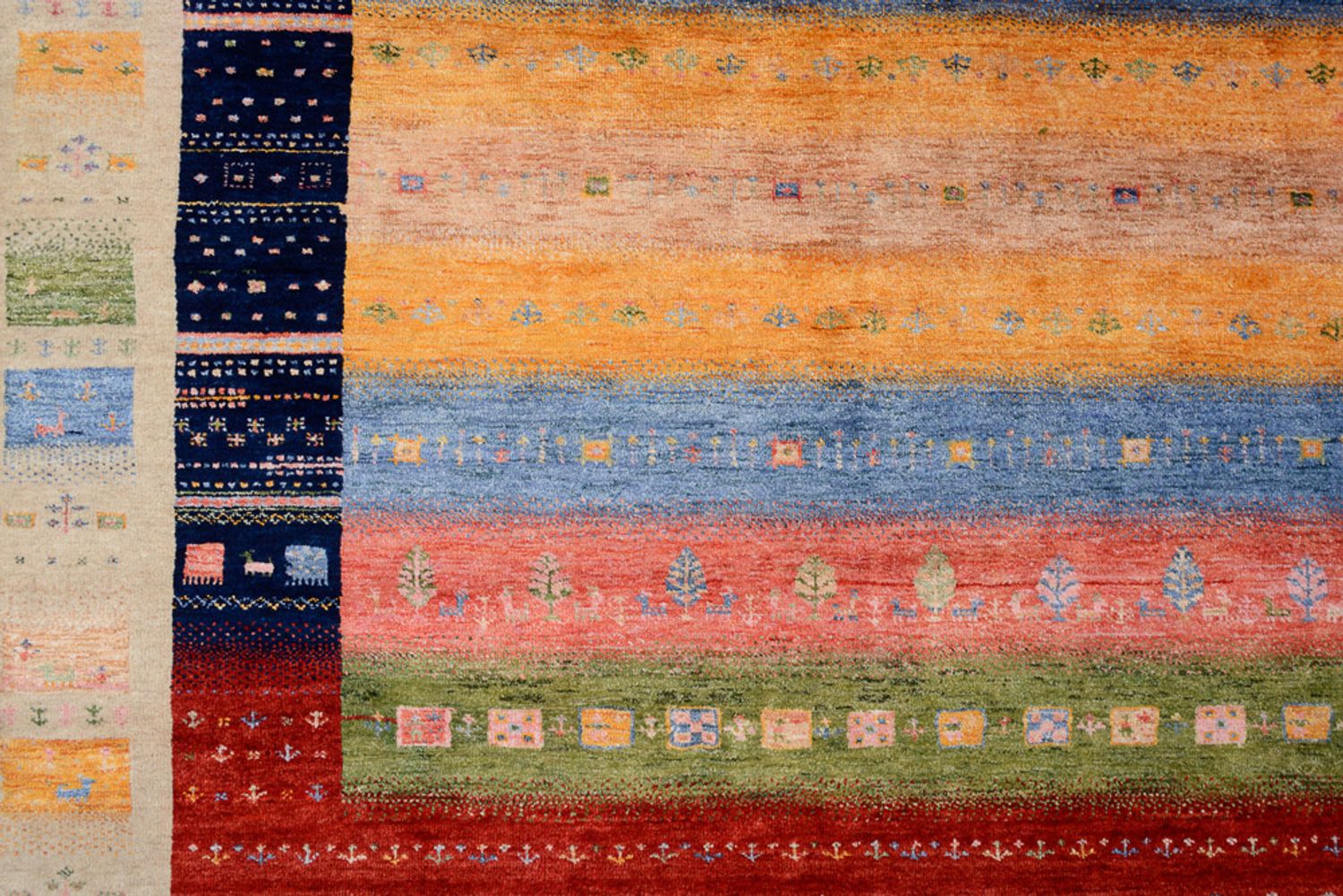 Tappeto Gabbeh - Loribaft Indus - 244 x 173 cm - multicolore