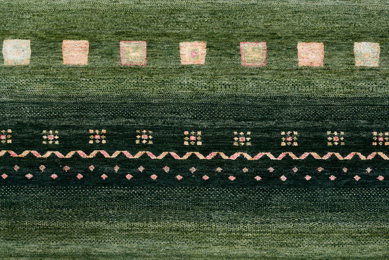 Tappeto Gabbeh - Loribaft Indus - 302 x 248 cm - verde