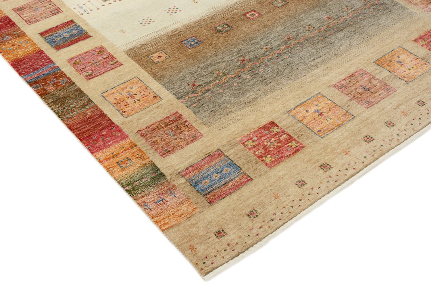 Tappeto Gabbeh - Loribaft Indus - 255 x 173 cm - beige scuro
