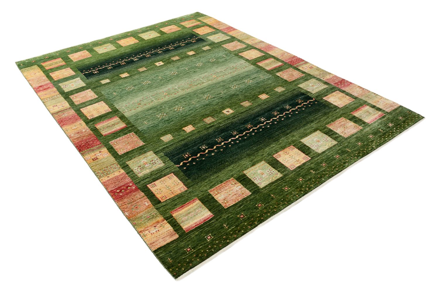 Tappeto Gabbeh - Loribaft Indus - 245 x 178 cm - verde