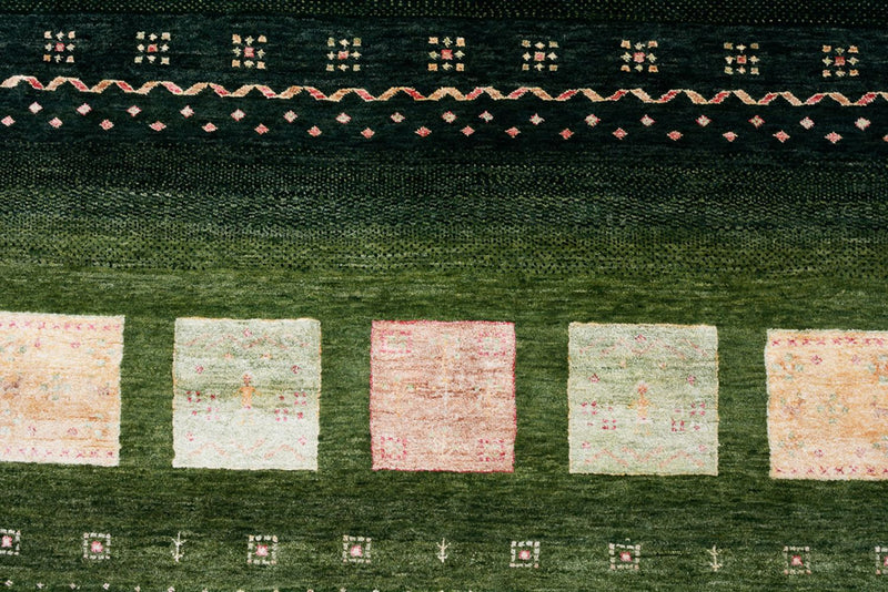 Tappeto Gabbeh - Loribaft Indus - 308 x 205 cm - verde