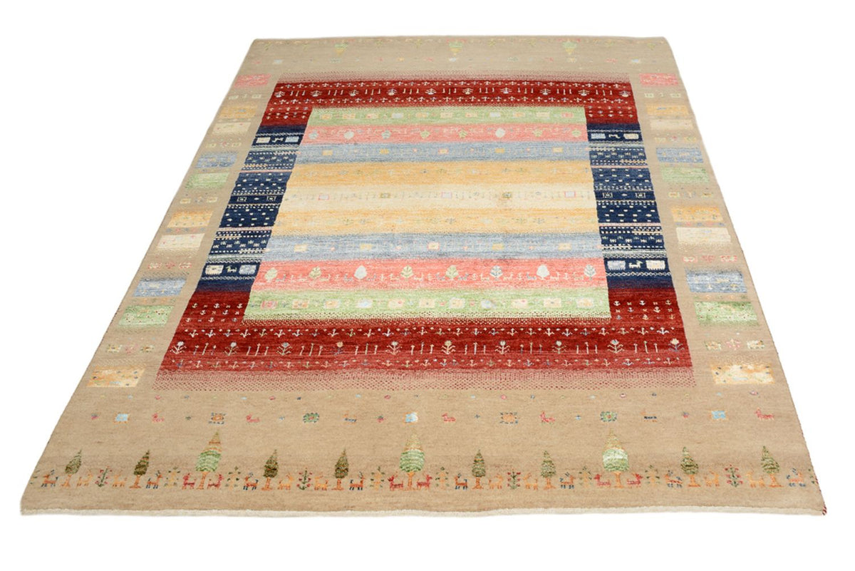Tappeto Gabbeh - Loribaft Indus - 207 x 156 cm - multicolore