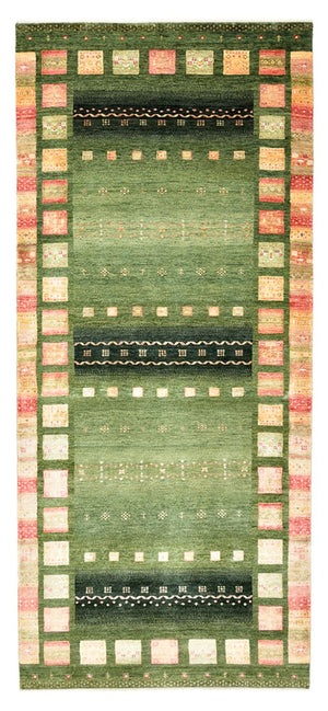 Tappeto corsia Tappeto Gabbeh - Loribaft Indus - 301 x 129 cm - multicolore