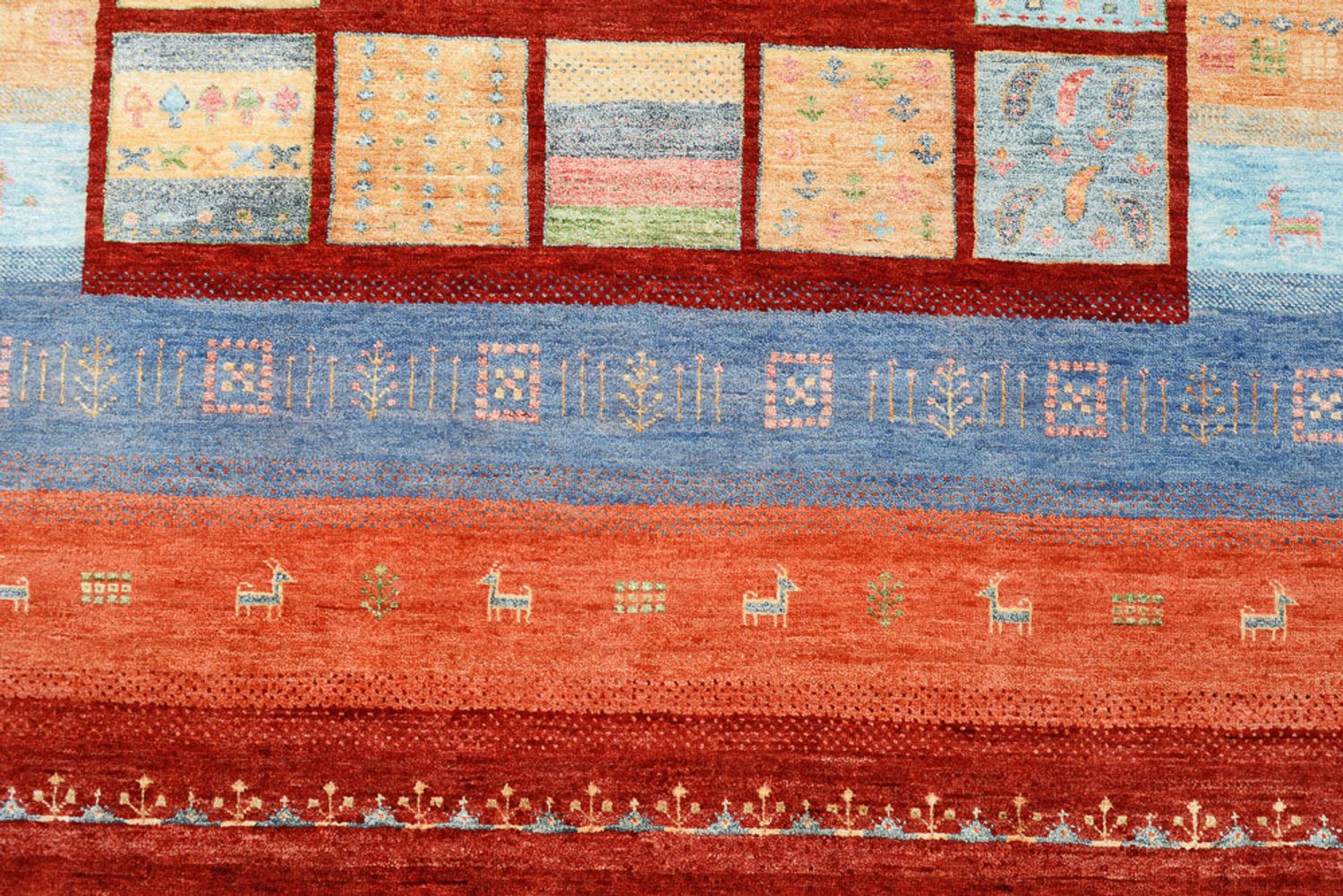 Tappeto Gabbeh - Loribaft Indus - 241 x 178 cm - multicolore