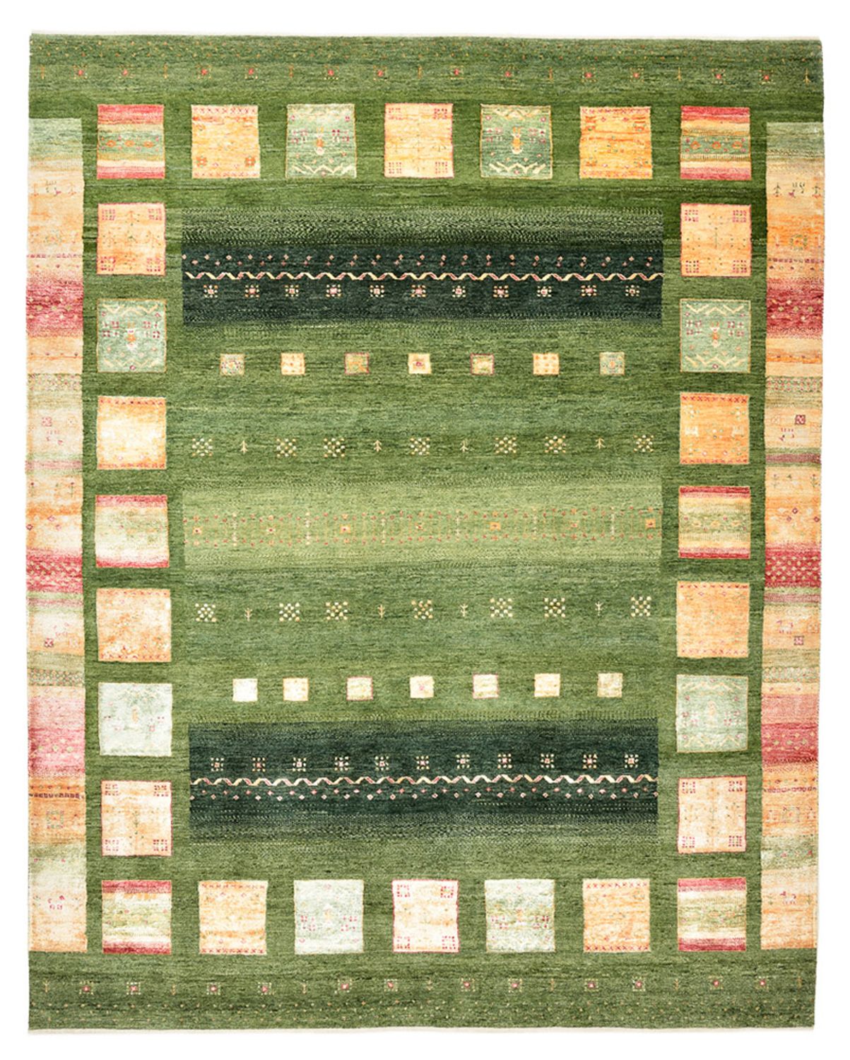 Tappeto Gabbeh - Loribaft Indus - 259 x 208 cm - verde