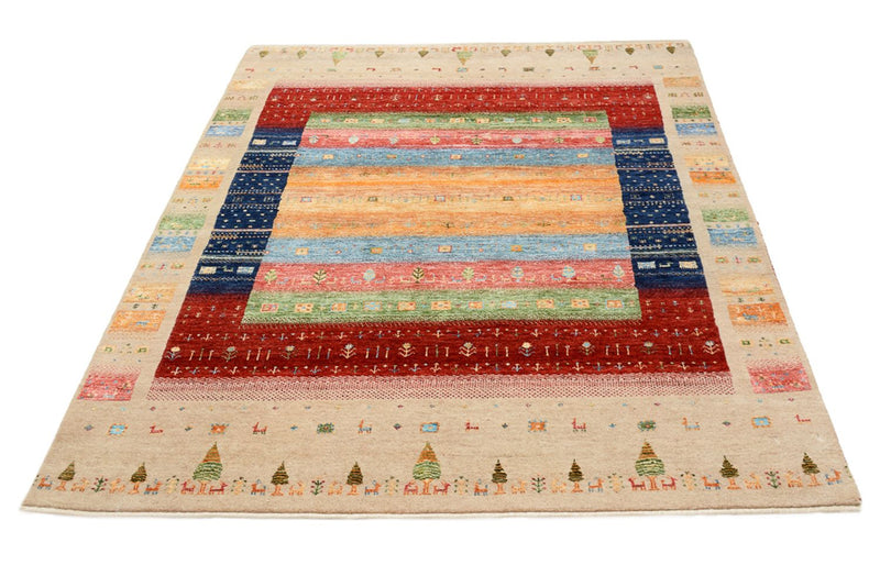 Tappeto Gabbeh - Loribaft Indus - 198 x 154 cm - multicolore