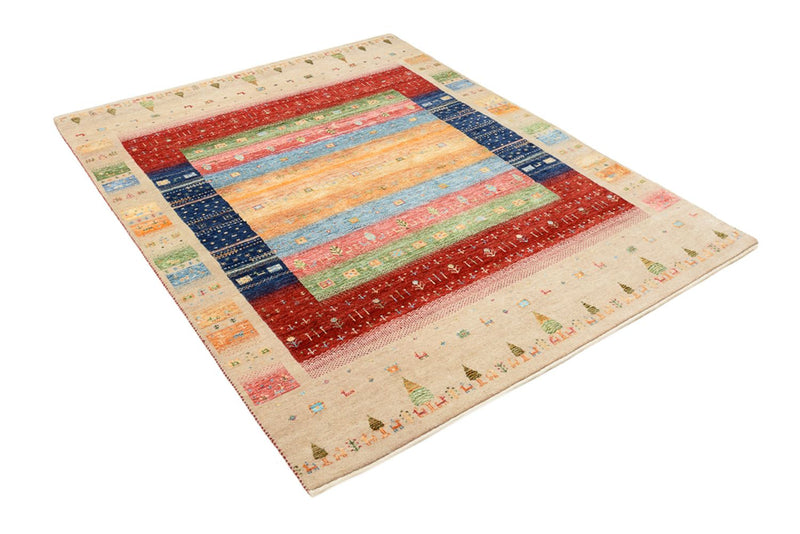 Tappeto Gabbeh - Loribaft Indus - 198 x 154 cm - multicolore