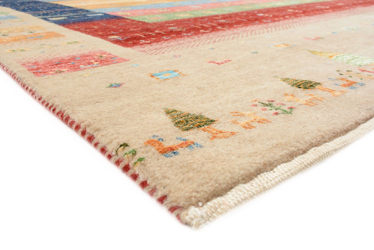 Tappeto Gabbeh - Loribaft Indus - 198 x 154 cm - multicolore