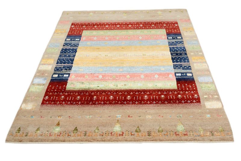 Tappeto Gabbeh - Loribaft Indus - 198 x 154 cm - multicolore
