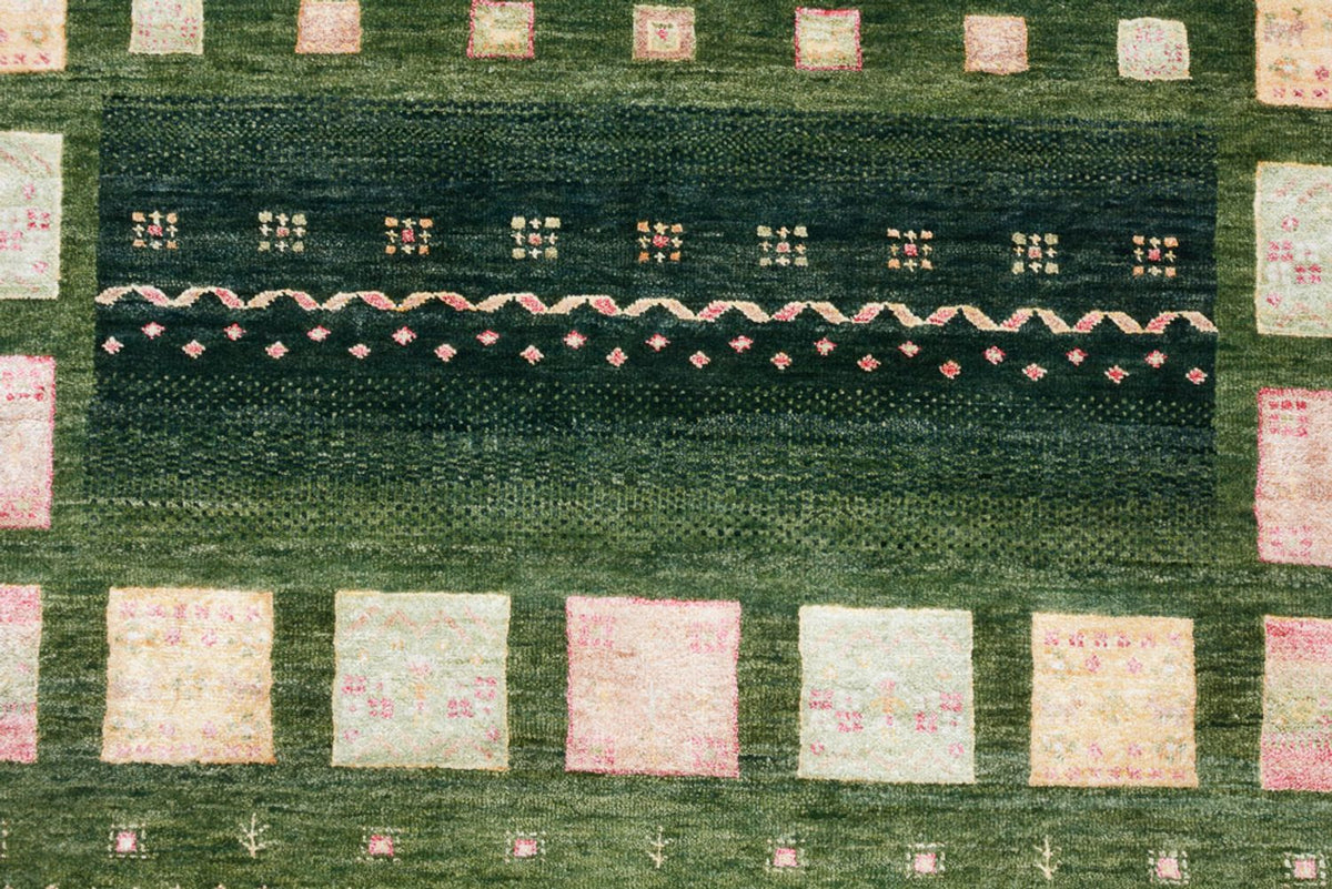 Tappeto Gabbeh - Loribaft Indus - 183 x 127 cm - verde