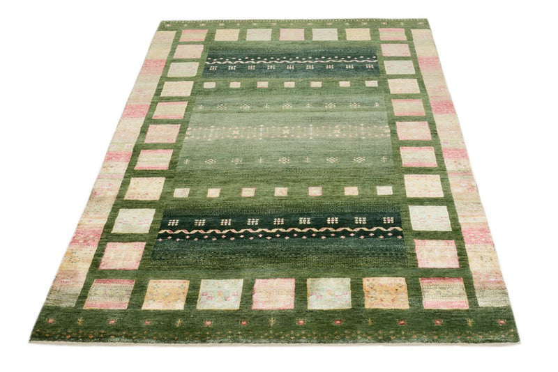 Tappeto Gabbeh - Loribaft Indus - 183 x 127 cm - verde