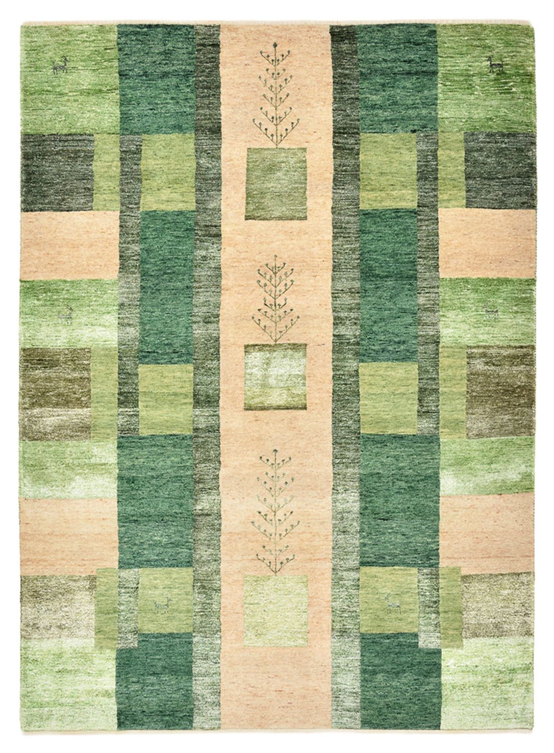 Tappeto Gabbeh - Loribaft Indus - 204 x 150 cm - verde