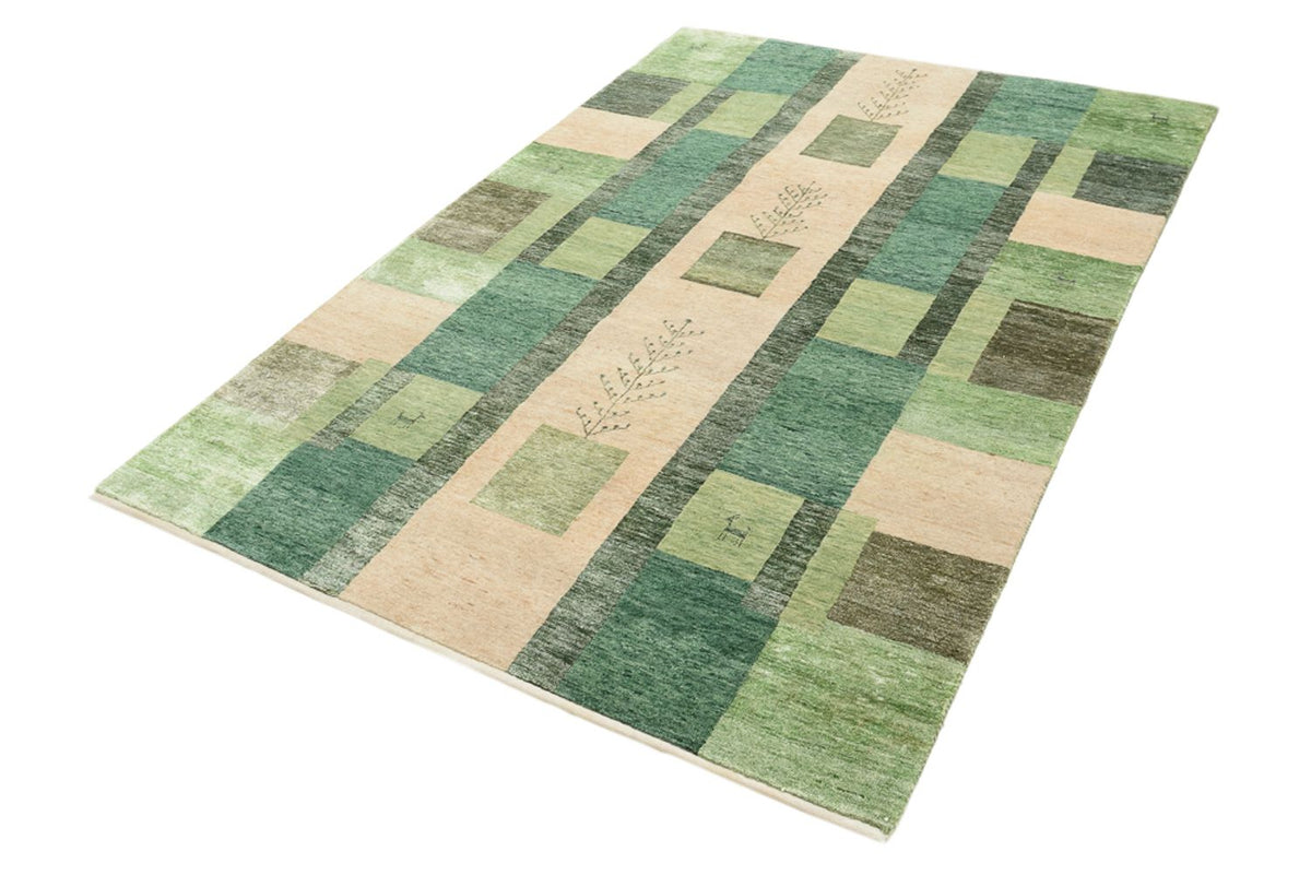 Tappeto Gabbeh - Loribaft Indus - 204 x 150 cm - verde