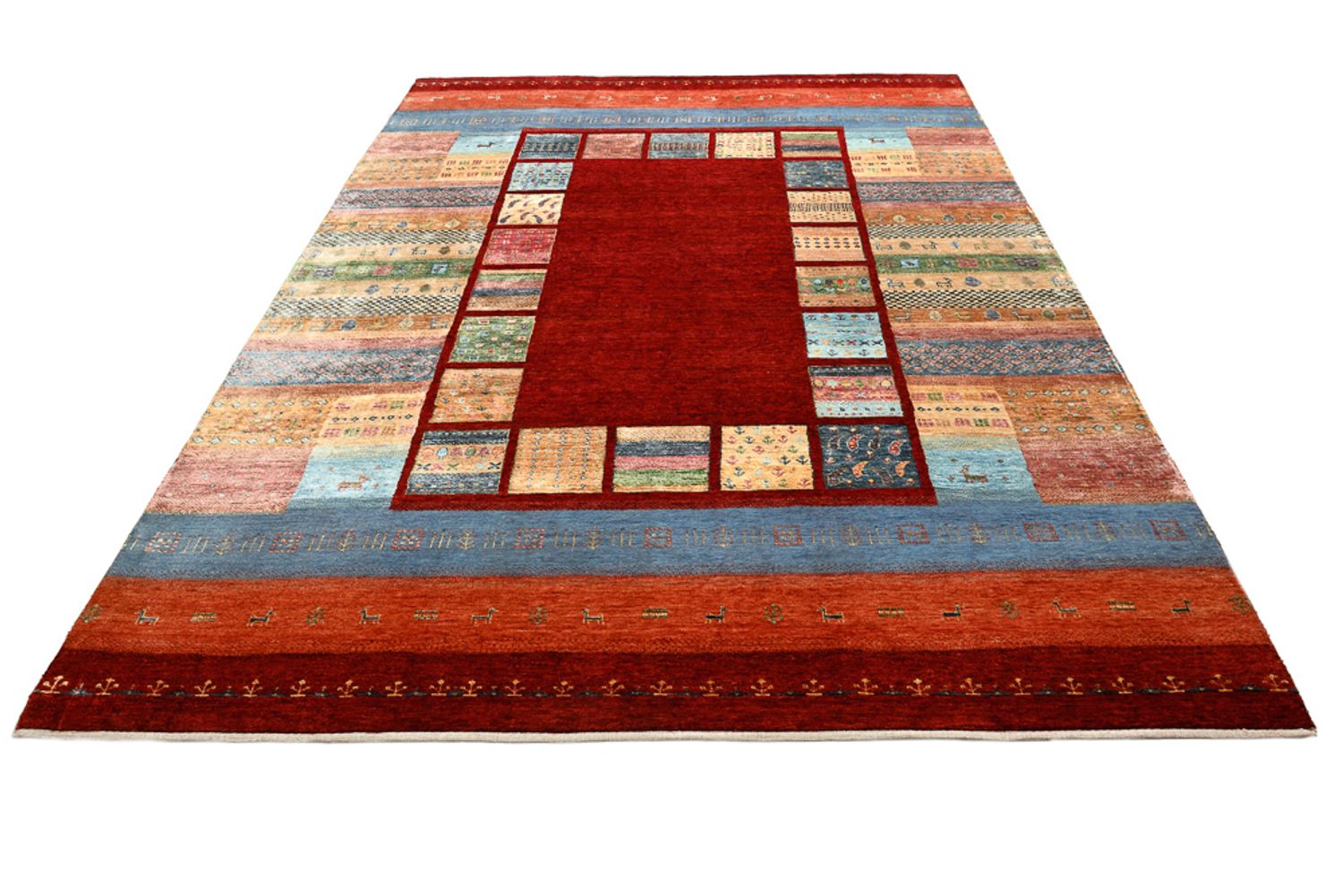 Tappeto Gabbeh - Loribaft Indus - 302 x 206 cm - rosso