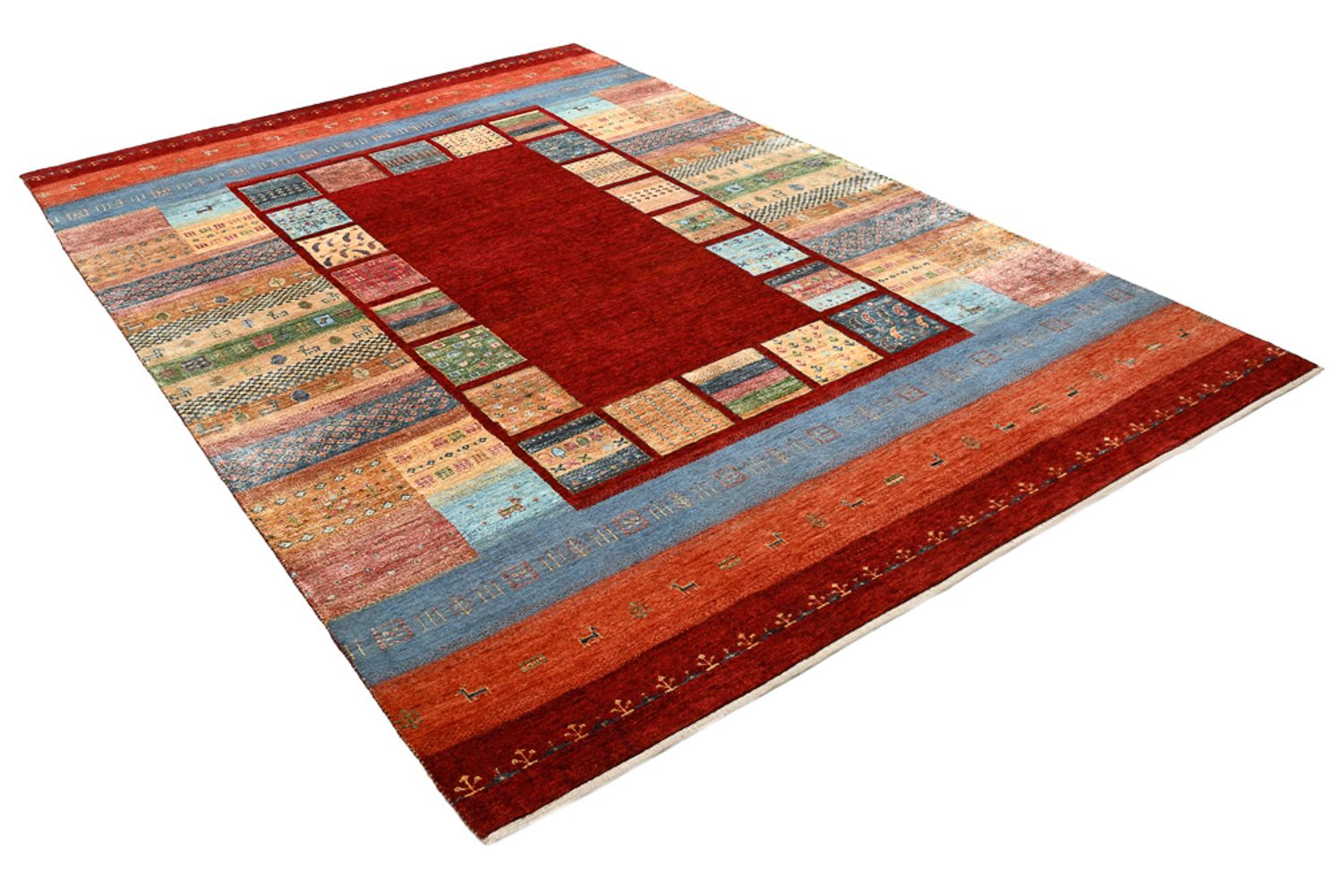 Tappeto Gabbeh - Loribaft Indus - 302 x 206 cm - rosso