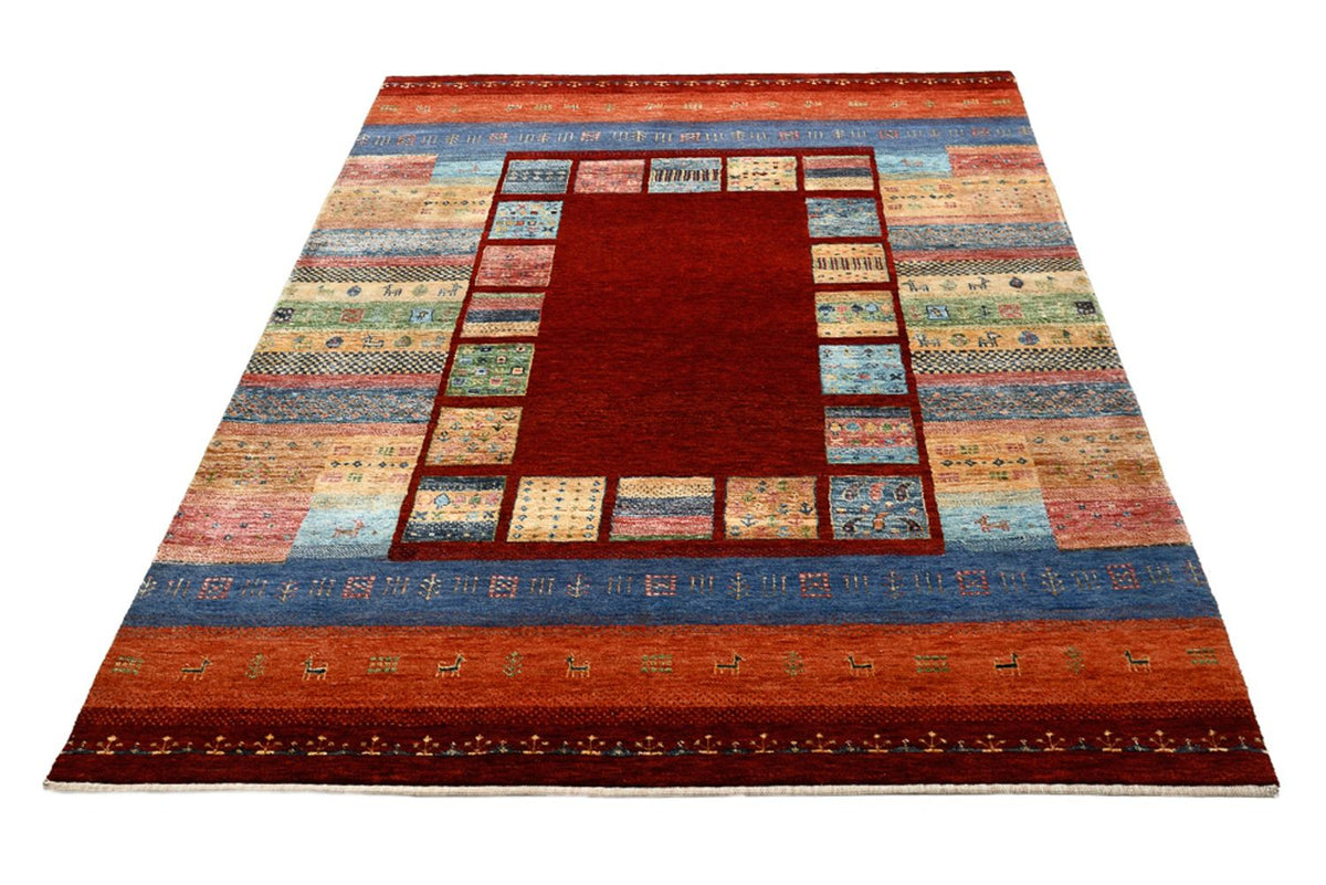 Tappeto Gabbeh - Loribaft Indus - 201 x 155 cm - rosso