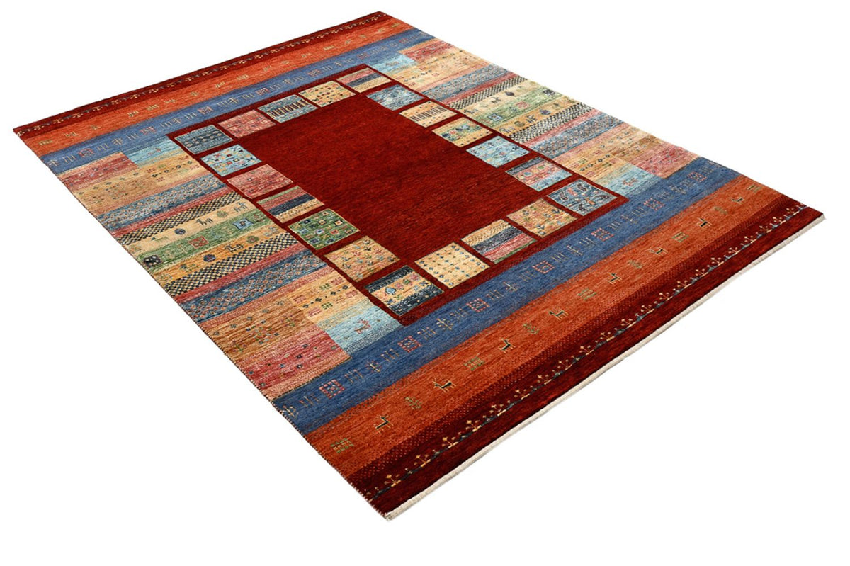 Tappeto Gabbeh - Loribaft Indus - 201 x 155 cm - rosso