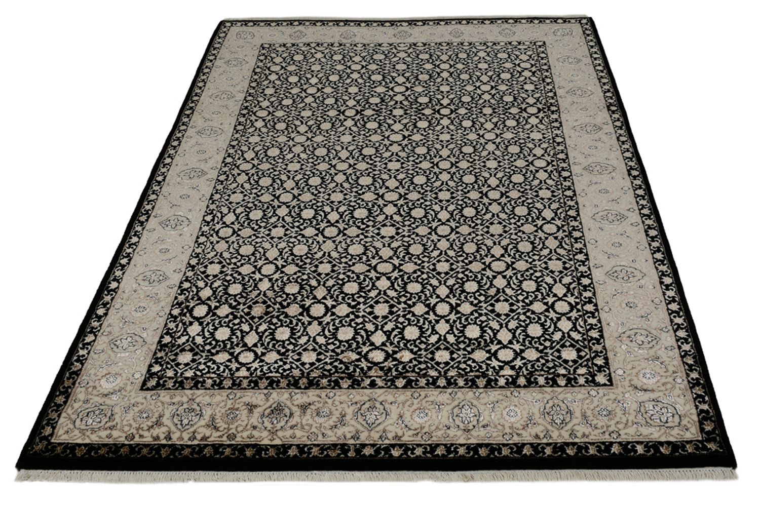 Tappeto orientale - Bidjar - Indo - 202 x 139 cm - beige scuro