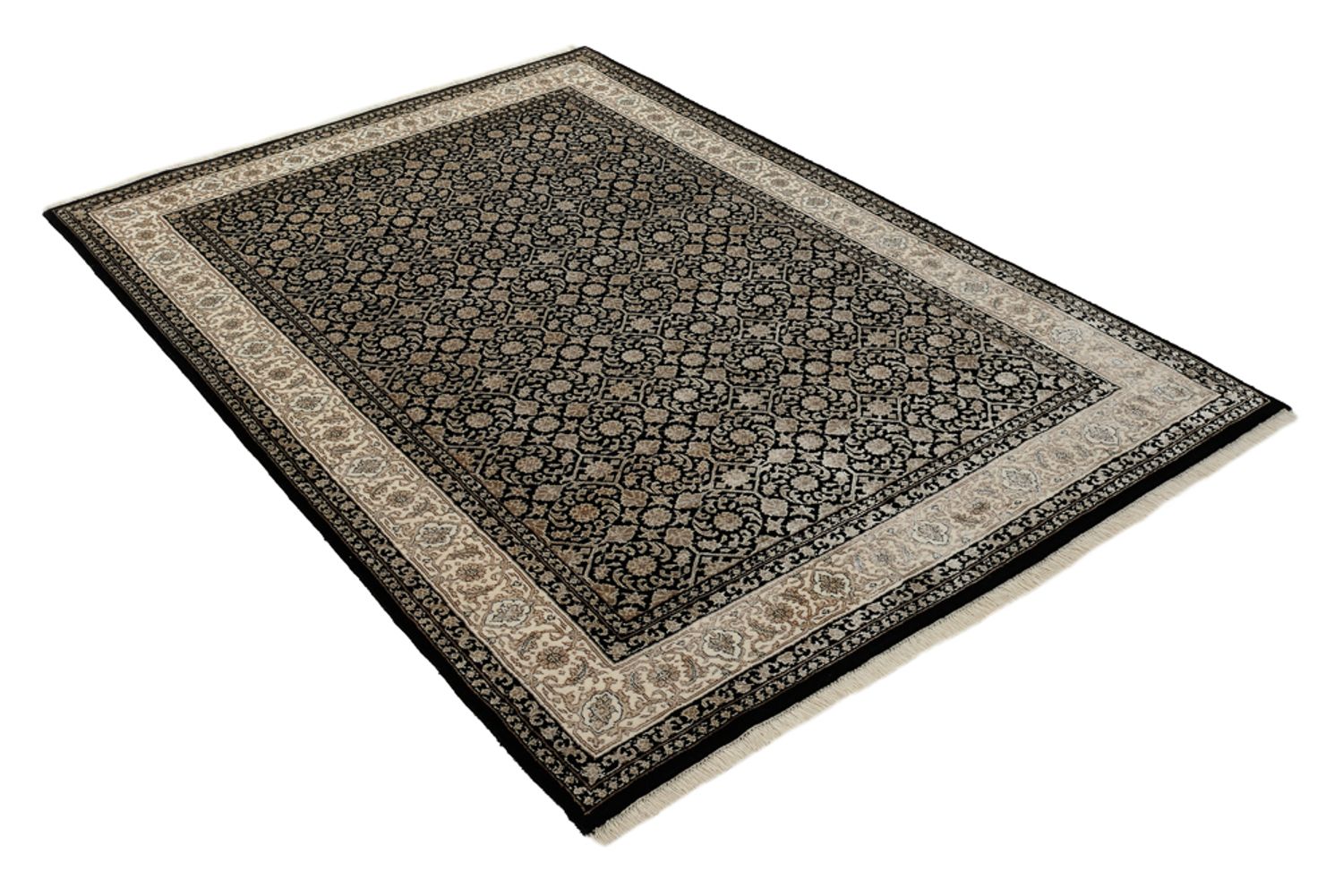 Tappeto orientale - Bidjar - Indo - 204 x 139 cm - beige scuro