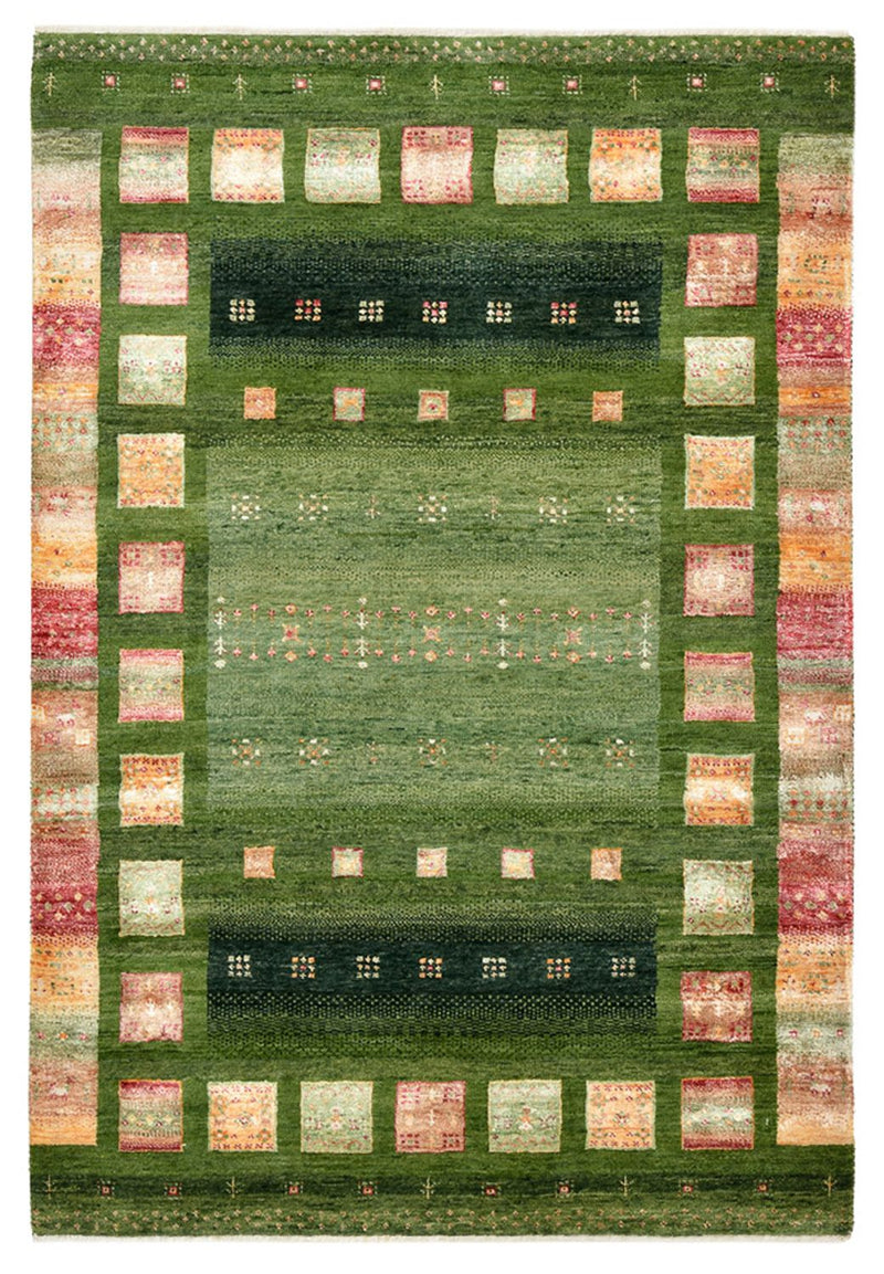 Tappeto Gabbeh - Loribaft Indus - 154 x 105 cm - verde