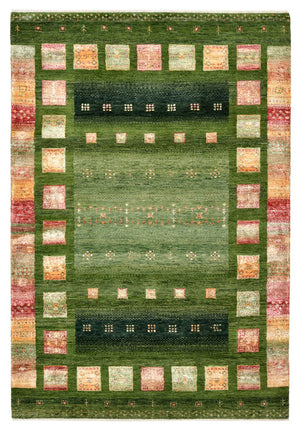 Tappeto Gabbeh - Loribaft Indus - 154 x 106 cm - verde