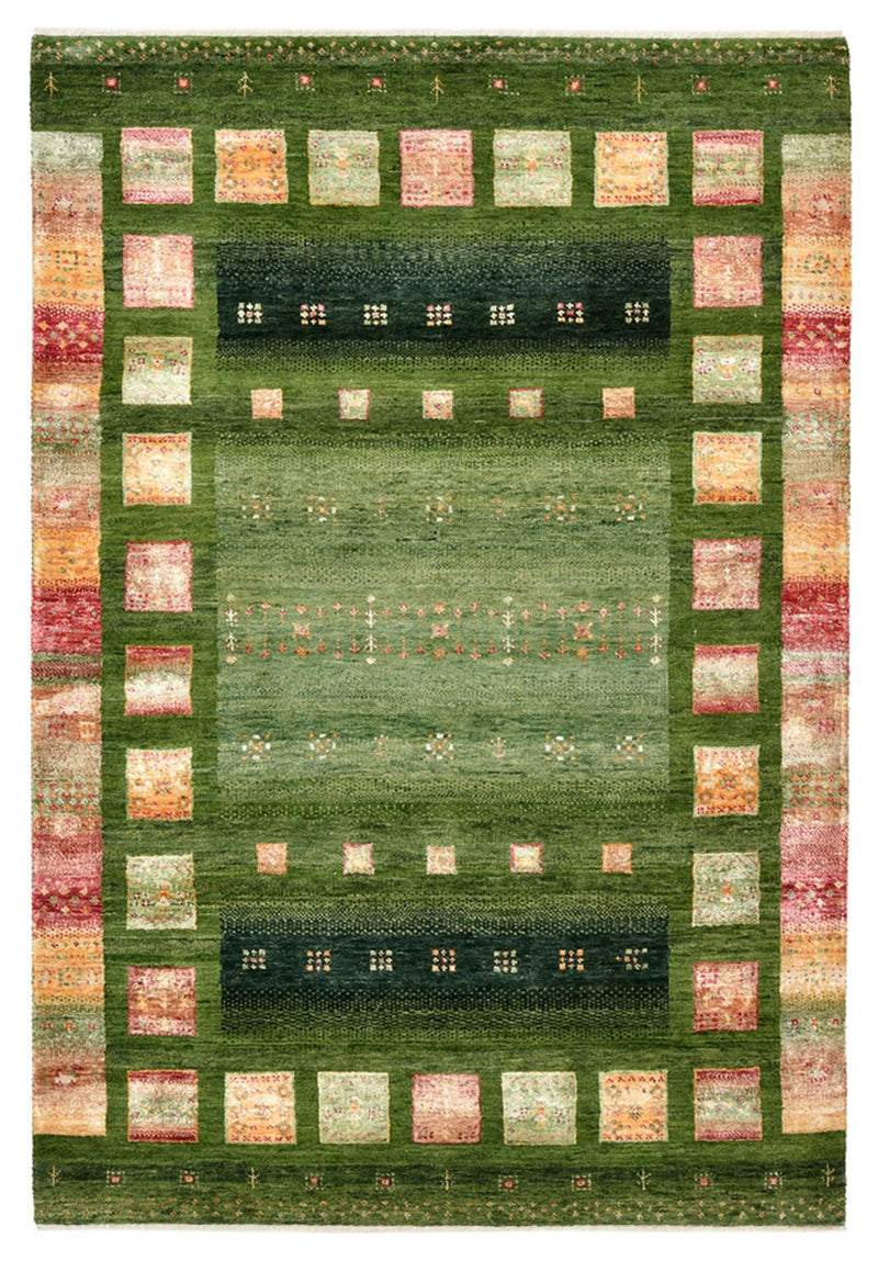 Tappeto Gabbeh - Loribaft Indus - 154 x 106 cm - verde