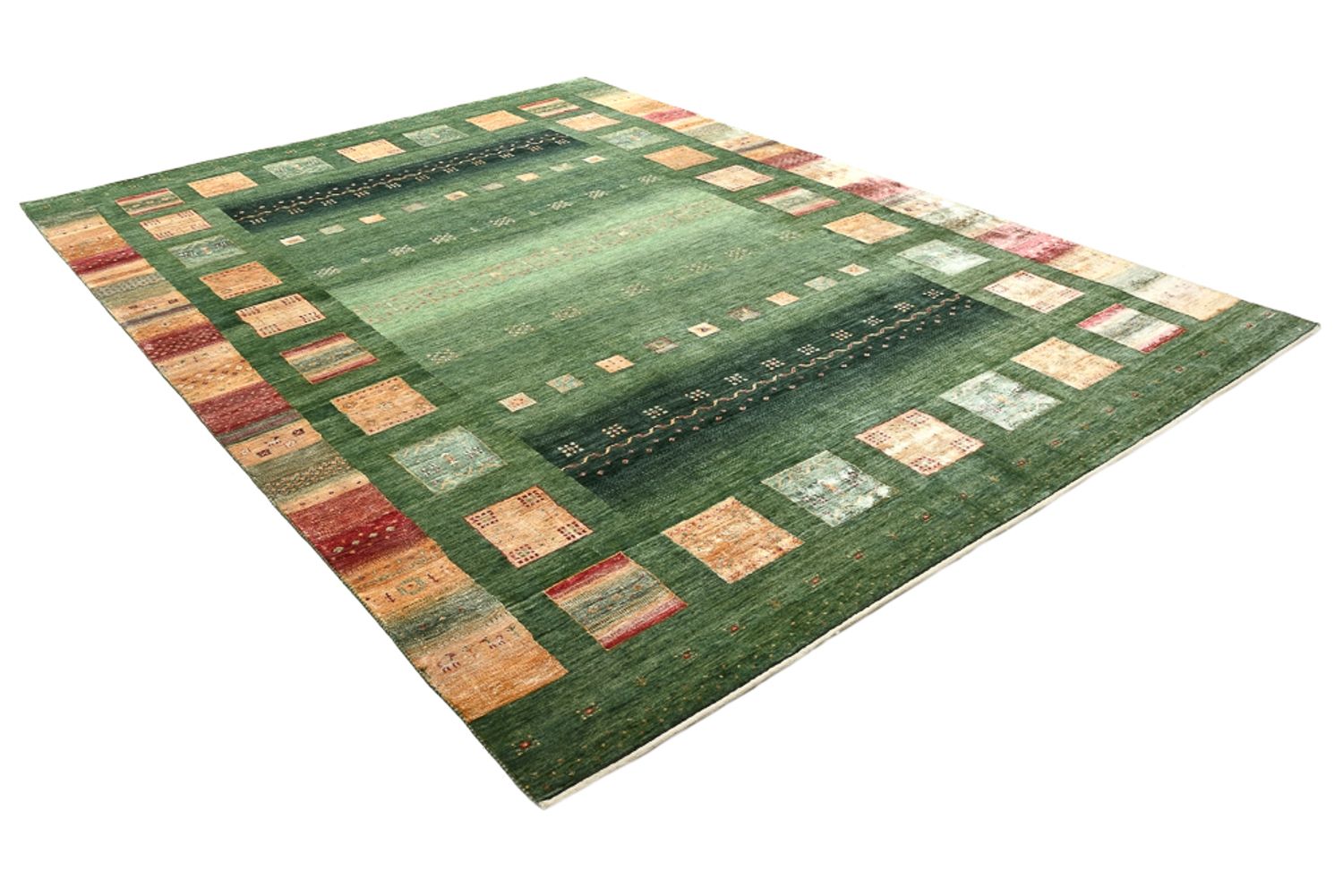 Tappeto Gabbeh - Loribaft Indus - 346 x 245 cm - verde