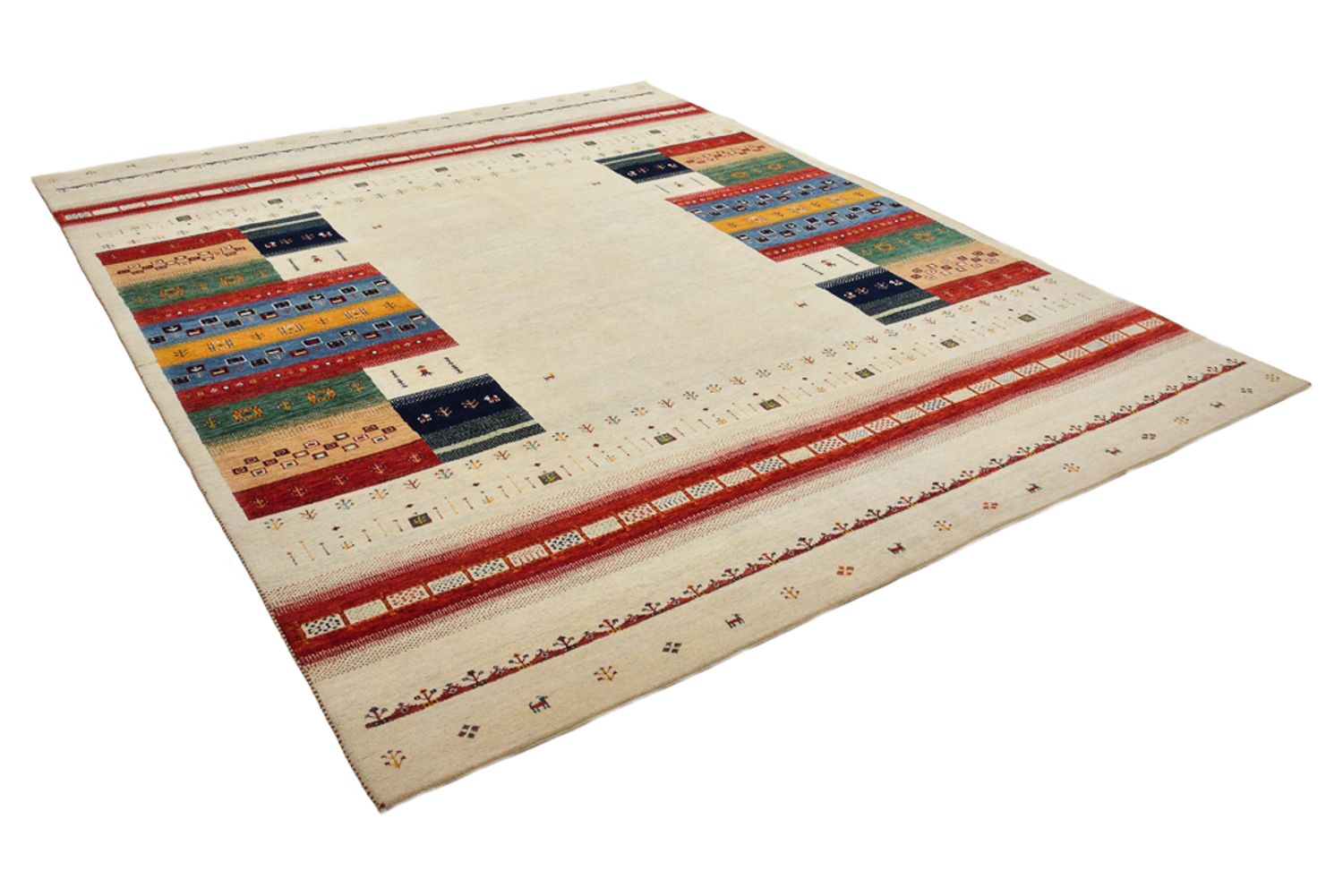 Tappeto Gabbeh - Loribaft Indus - 308 x 246 cm - beige chiaro