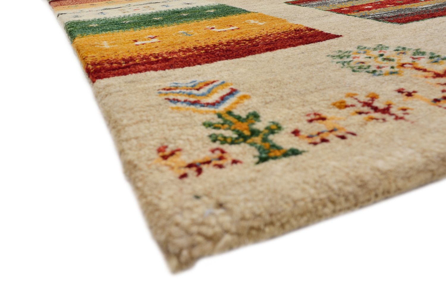 Tappeto Gabbeh - Loribaft Indus quadrato  - 256 x 250 cm - beige chiaro