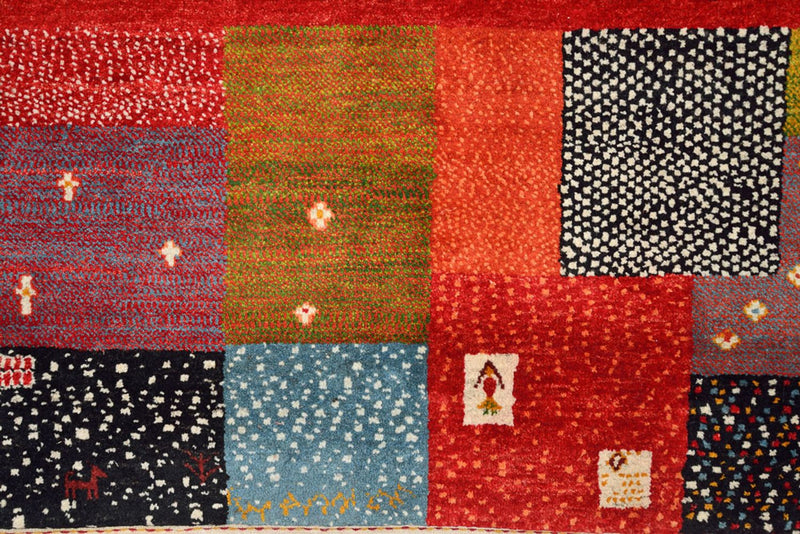 Tappeto Gabbeh - Loribaft Indus - 294 x 247 cm - rosso